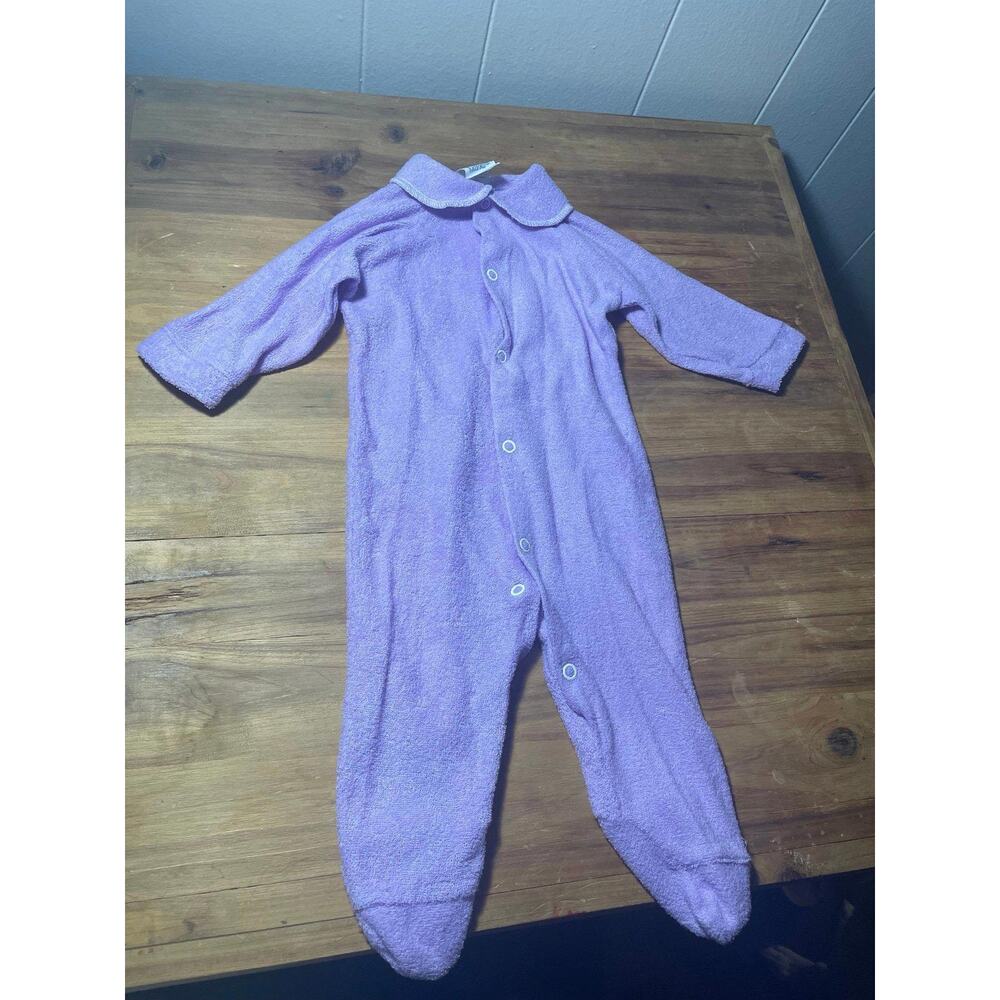 Lullaby Land Vintage Terry Cloth Baby One Piece Size Large